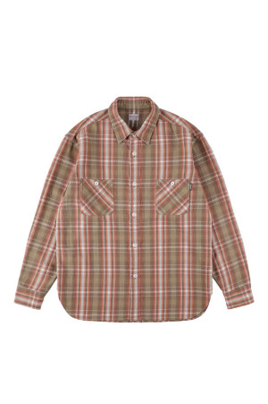 SD Flannel Check Shirt - BEIGE