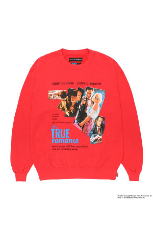 TRUE ROMANCE / WASHED CREW NECK SWEAT SHIRT / RED (TR-WM-SS02)