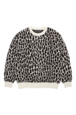 LEOPARD MOHAIR JACQUARD CREW NECK SWEATER / WHITE (26FW-WMK-KN16)