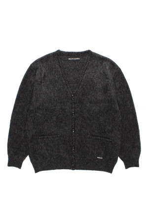MIX MOHAIR CARDIGAN / CHARCOAL (26FW-WMK-KN04)