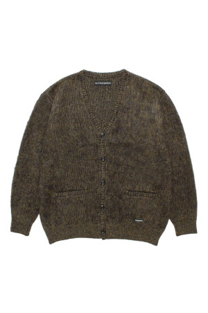 MIX MOHAIR CARDIGAN / KHAKI (26FW-WMK-KN04)