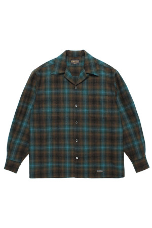 WOOL OMBRE CHECK OPEN COLLAR SHIRT L/S ( TYPE-1 ) / ONE (26FW-WMS-PE01)