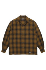 WOOL OMBRE CHECK OPEN COLLAR SHIRT L/S ( TYPE-2 ) / ONE (26FW-WMS-PE02)