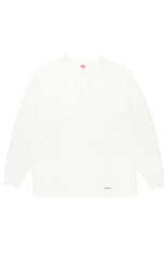 HEALTHKNIT / HENRY NECK LONG SLEEVE T-SHIRT / WHITE (26FW-WMT-HK01)
