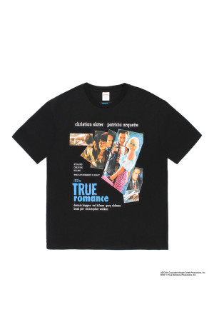 TRUE ROMANCE / WASHED HEAVY WEIGHT CREW NECK T-SHIRT ( TYPE-1 ) / BLACK (TR-WM-WT01)