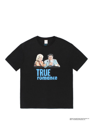 TRUE ROMANCE / WASHED HEAVY WEIGHT CREW NECK T-SHIRT ( TYPE-2 ) / BLACK (TR-WM-WT02)