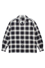 OMBRE CHECK OPEN COLLAR SHIRT L/S ( TYPE-4 ) / PURPLE (26FW-WMS-OC07)