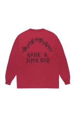 WASHED HEAVY WEIGHT CREW NECK LONG SLEEVE T-SHIRT ( TYPE-1 ) / RED (26FW-WMT-LT01)