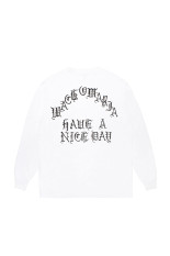 WASHED HEAVY WEIGHT CREW NECK LONG SLEEVE T-SHIRT ( TYPE-1 ) / WHITE (26FW-WMT-LT01)