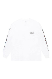 WASHED HEAVY WEIGHT CREW NECK LONG SLEEVE T-SHIRT ( TYPE-3 ) / WHITE (26FW-WMT-LT03)