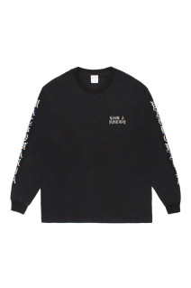 WASHED HEAVY WEIGHT CREW NECK LONG SLEEVE T-SHIRT ( TYPE-3 ) / BLACK (26FW-WMT-LT03)