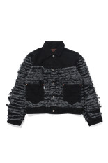 SLASHER MODERN DENIM JACKET - BLACK (26330406)