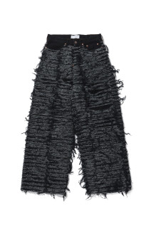 SLASHER MODERN DENIM PANTS WIDE CUT - BLACK (26330407)
