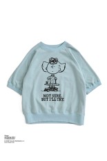 PEANUTS HALF SLEEVE SWEATSHIRT - 81 LIGHT BLUE (26MMSCU17)