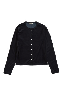 VELOUR CARDIGAN - 85 NAVY (26AMSCU05)
