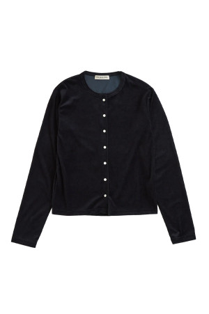 VELOUR CARDIGAN - 85 NAVY (26AMSCU05)