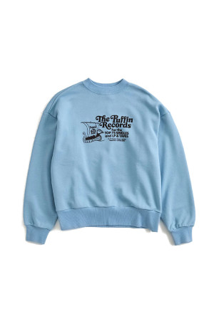 The Puffin Records SWEATSHIRT - 81 LIGHT BLUE (26AMSCU09)