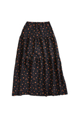 TINY BLOSSOM PRINTED SKIRT - 07 BLACK (26AMSSK01)