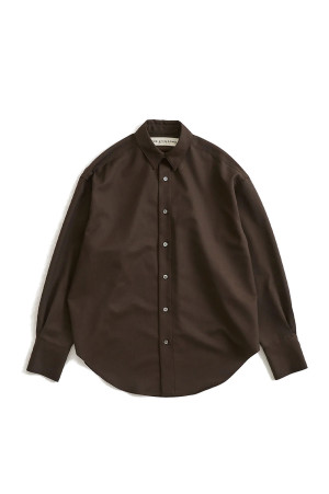 WASHABLE WOOL DADDY SHIRT - 48 BROWN (26AMSBL10)