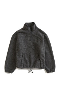 SNAP FLEECE PULLOVER - 06 GRAY (26AMSCU06)