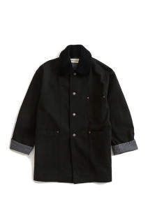 COTTON TWILL BARN JACKET - 07 BLACK (26AMSJK04)