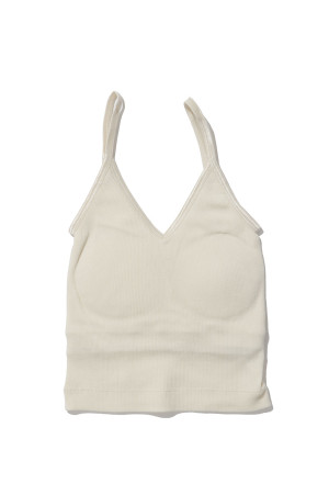 2*2RIB BRACAMISOLE - OFF WHITE (PLTY-A1002)