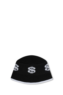 DOLLAR SIGN KNITTED BUCKET HAT - BLACK (BEPFW26AC27)