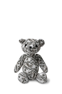 HUNDREDS PATTERNED TEDDY BEAR - MULTI (BEPFW26AC41)