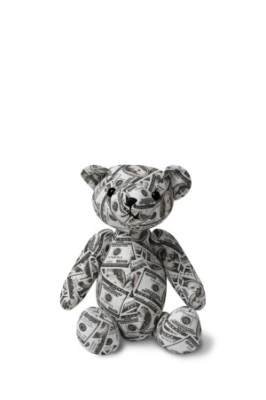 HUNDREDS PATTERNED TEDDY BEAR - MULTI (BEPFW26AC41)