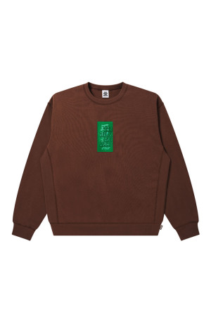 HWC LABEL CREW SWEAT - BROWN (BEPFW26CS04)