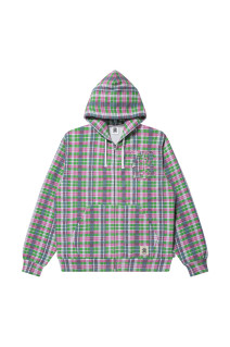 BIG B CHECKED ZIP HOOD IE - PINK (BEPFW26CS05)