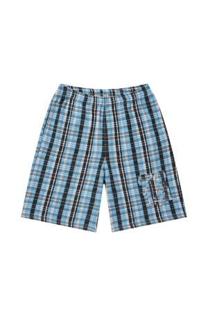 BIG B CHECKED BAGGY SWEAT SHORTS - PINK (BEPFW26PA01)