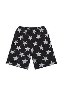 SMALL OG STARS BAGGY SWEAT SHORTS / BLACK (BEPFW26PA06)
