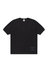 OE COLLEGE HENLEY TEE / BLACK (BEPFW26TE06)