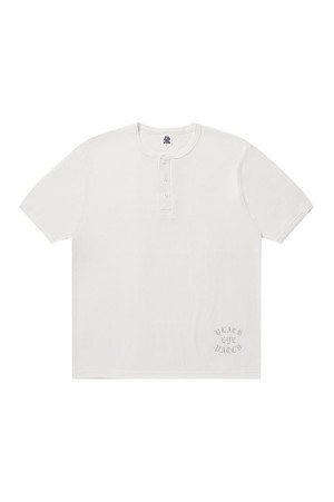 OE COLLEGE HENLEY TEE / OFF WHITE (BEPFW26TE06)