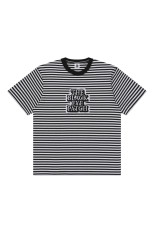 OG LABEL PATCHED STRIPE HEAVYWEIGHT TEE / WHITE/BLACK (BEPFW26TE39)