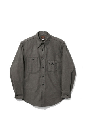 Y1934 HEATHER CHAMBRAY SHIRT - GREY (602-262-02)