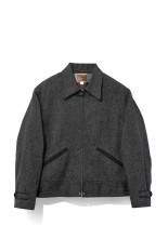 LEO JACKET HEATHER TWILL - BLACK (602-262-05)