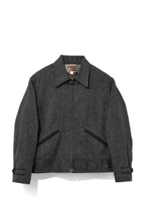 LEO JACKET HEATHER TWILL - BLACK (602-262-05)