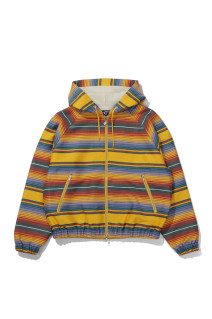 Serape Raglan Zip Hoodie - Yellow