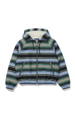 Serape Raglan Zip Hoodie - Black