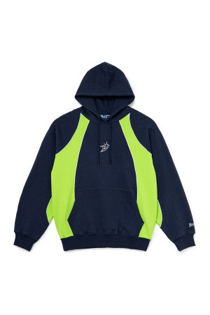 Raglan Paneled Hoodie - Navy