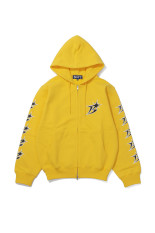 B Logo Zip Hoodie - Yellow