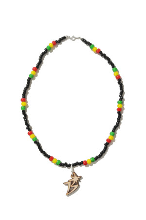 B Logo Bead Necklace - Multicolor