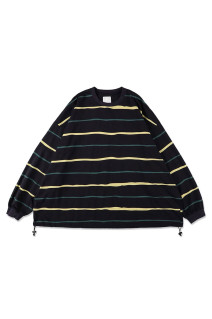 SUPER BIG STRIPE LS TEE (W/DRAWSTRINGS) - Navy (SFCFW26CS07)