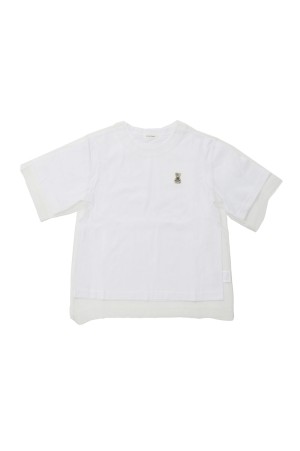 Tulle Detail T-shirt - White (CT-26296)