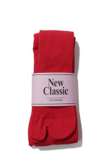 cotton ribbed tights 2 -RED (240NTB2/1CO2-T)