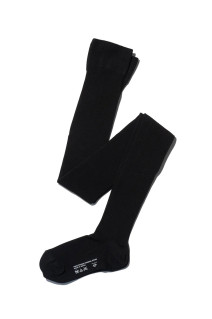 cotton ribbed tights 2-BLACK(240NTB2/1CO2-T )