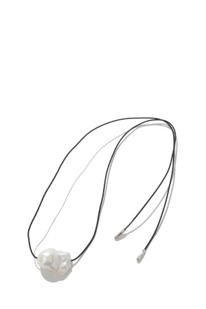DISTORTED PEARL CHOKER - PEARL (O-48_PEARL)