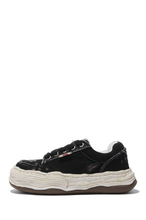 OLIVER / Ripping Canvas Low-Top Sneakers / BLACK (A17FW711)